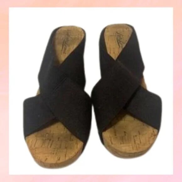 Lucky Brand Platform  Reaction Cork Sandals Wedges Size 8.5 - Picture 6 of 6